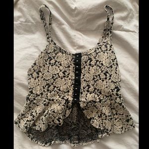 Flirty crop tank top